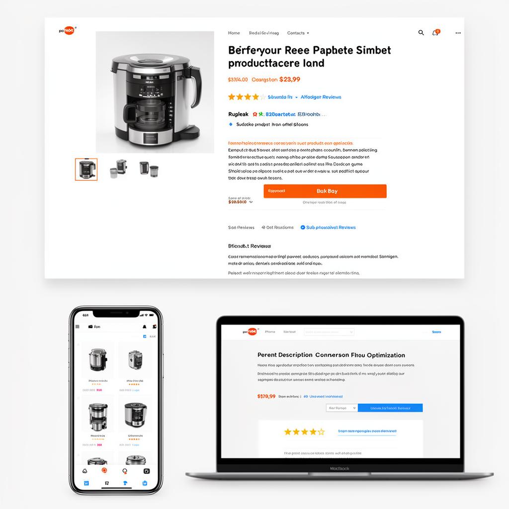 Otimização de página de produto para e-commerce em desktop e mobile